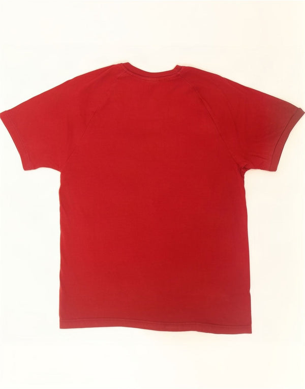 Adidas Męski T-shirt Top Średni Czerwony Bawełniany