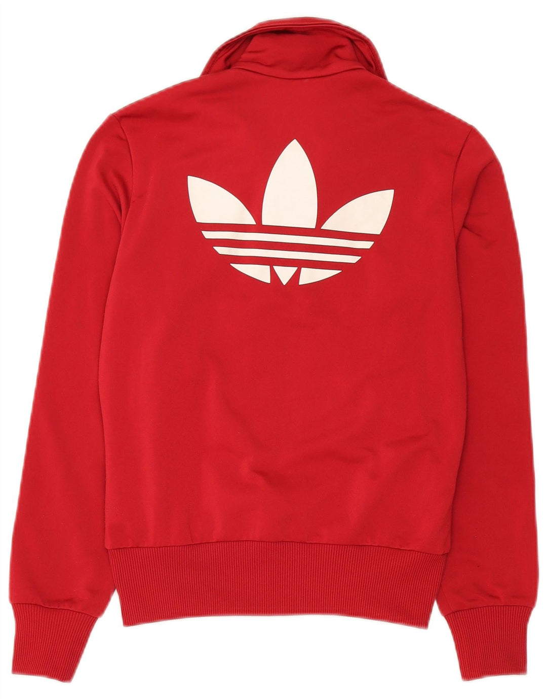 Damska kurtka dresowa Adidas z grafiką EU 36, mała, czerwona, poliestrowa