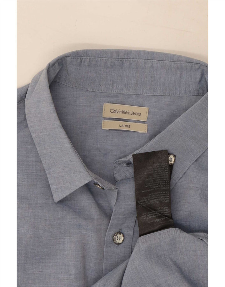 Koszula męska Calvin Klein Jeans, duża, niebieska, bawełniana