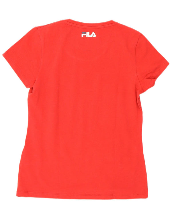 Damska koszulka z grafiką Fila Top UK 12 Medium Red