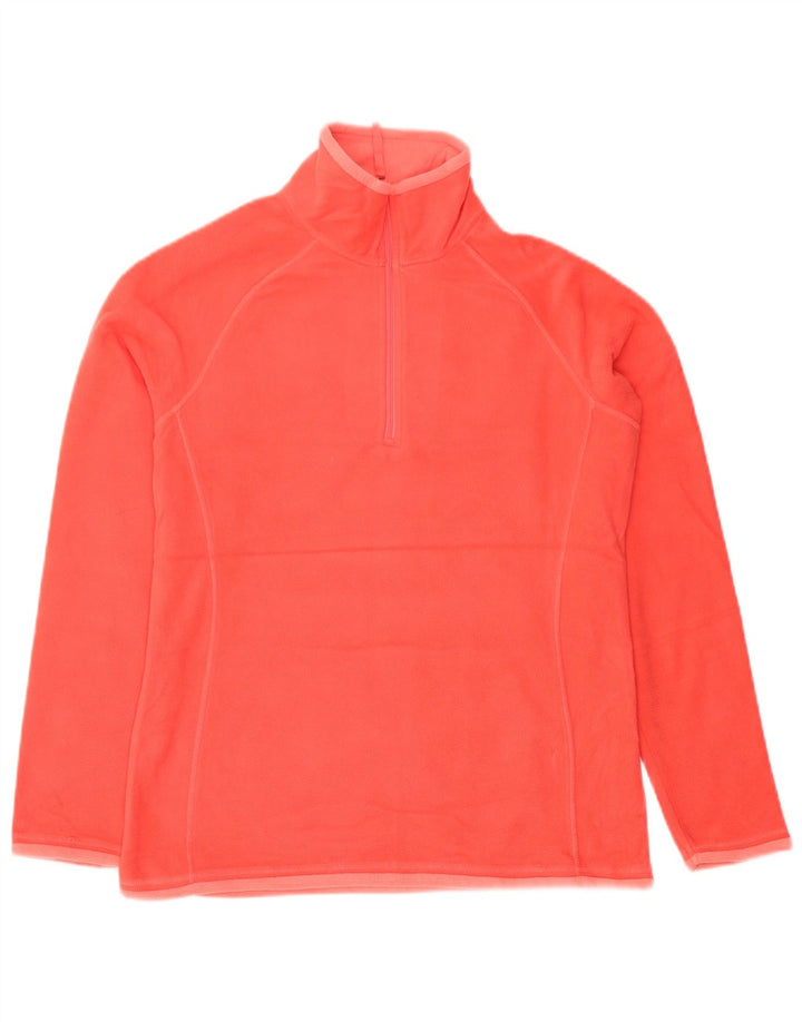 Damski sweter polarowy Mountain Warehouse z zamkiem błyskawicznym UK 12, średni pomarańczowy