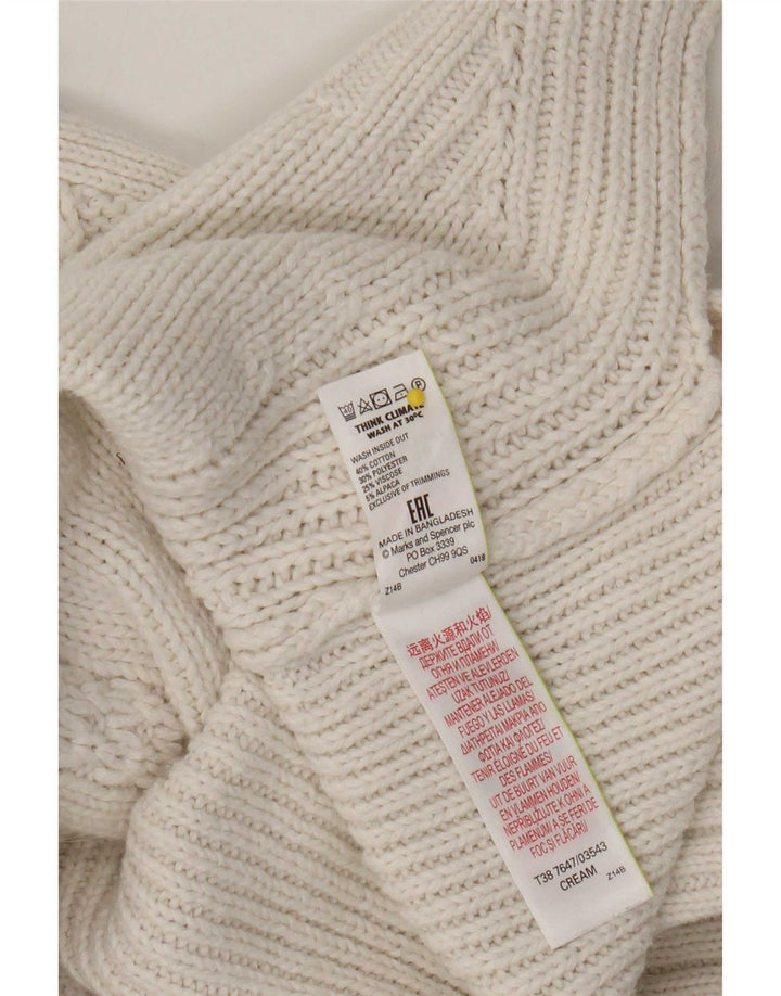 Marks & Spencer Damski sweter oversize z okrągłym dekoltem, UK 20 2XL, beżowy