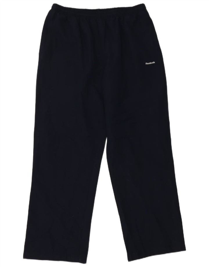 Damskie spodnie dresowe Reebok UK 16, duże, granatowe, poliestrowe