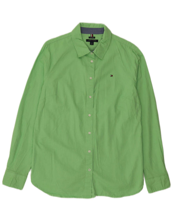 Damska koszula Tommy Hilfiger Classic Fit UK 14, średnia, zielona bawełna