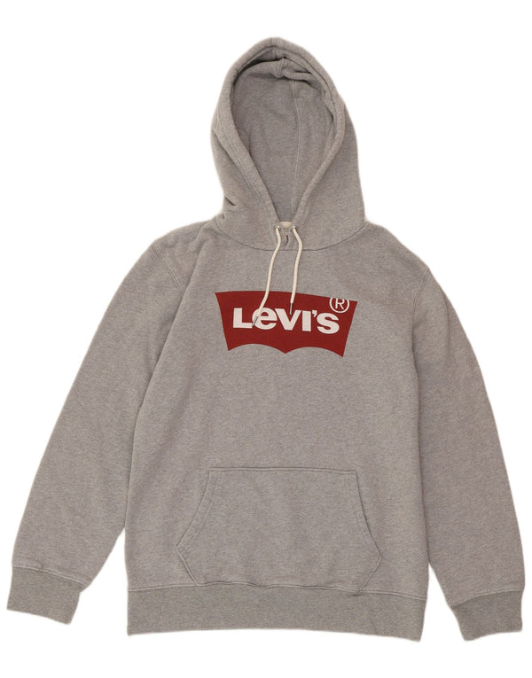 Damski sweter z kapturem LEVI'S UK 14, średnioszary, bawełniany