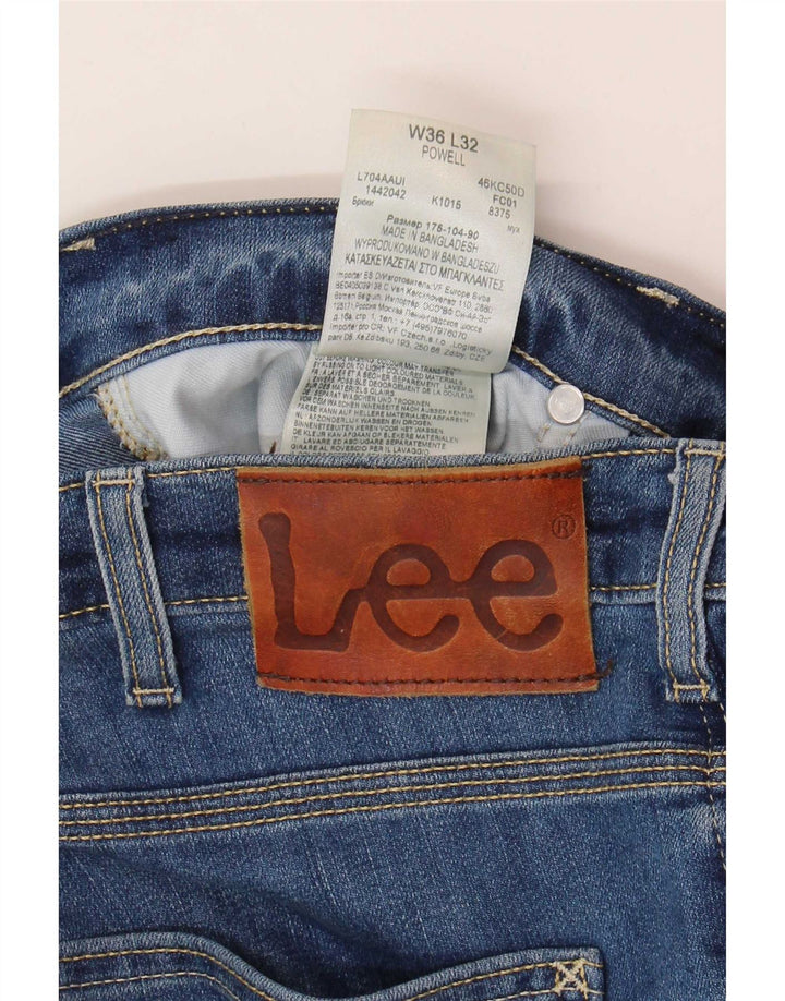 Męskie jeansy Lee Powell Slim W36 L32 Niebieskie bawełniane