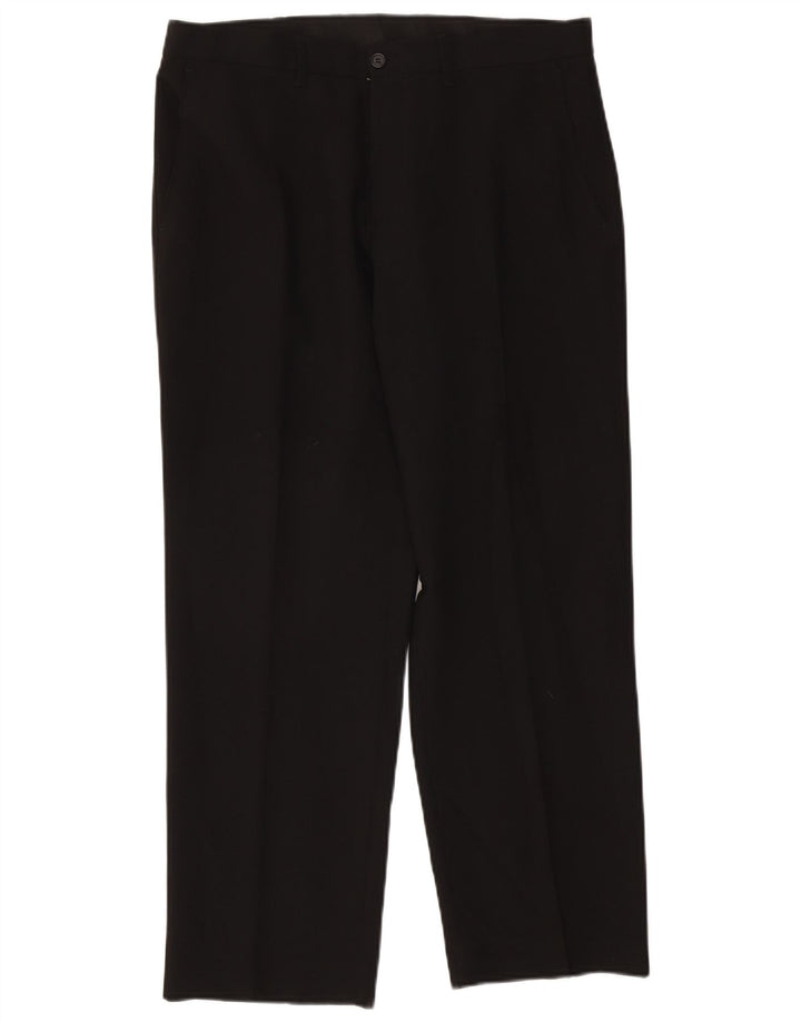 Męskie proste spodnie chino Marks & Spencer W36 L29 Czarny poliester