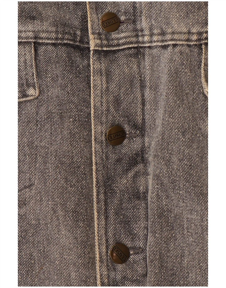 ZAMKNIĘTA Damska kurtka dżinsowa oversize UK 14, duża, szara