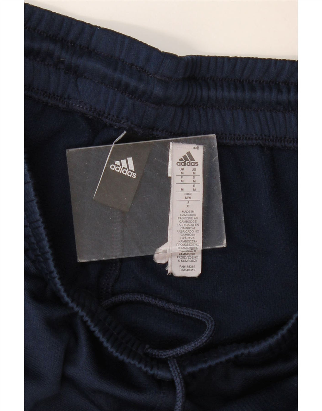 Adidas Męskie spodnie dresowe Joggery Średni granatowy poliester