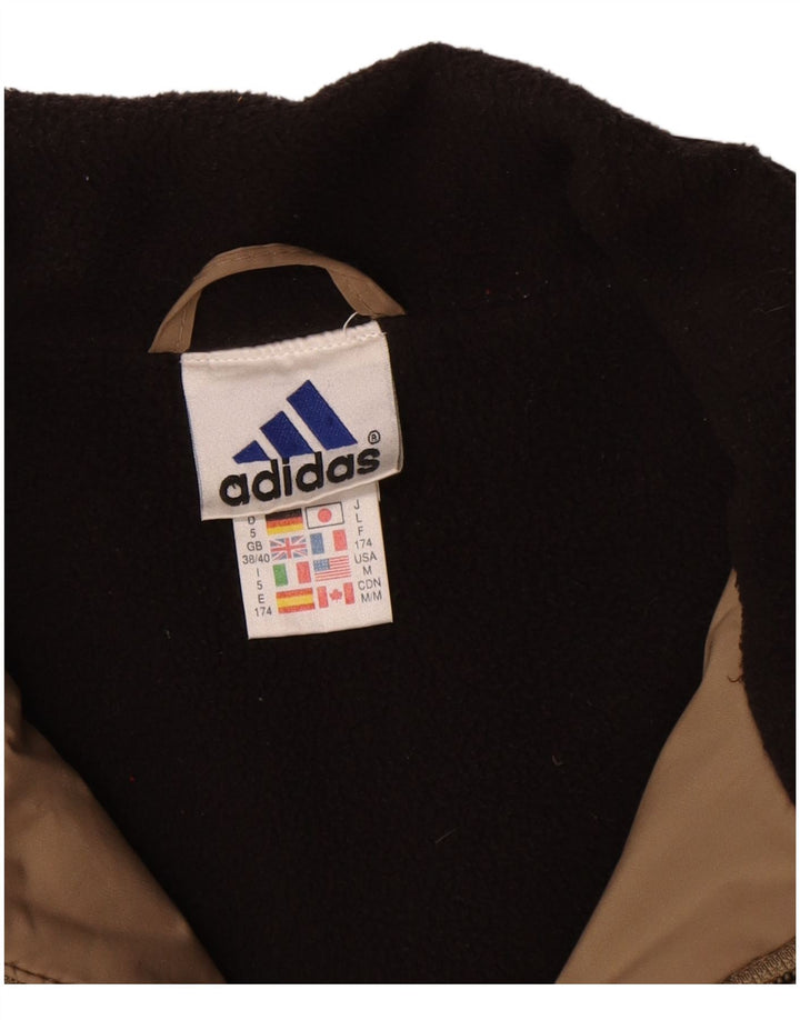 Męska kurtka wiatrówka Adidas o luźnym kroju UK 38/40 Średni beżowy poliester