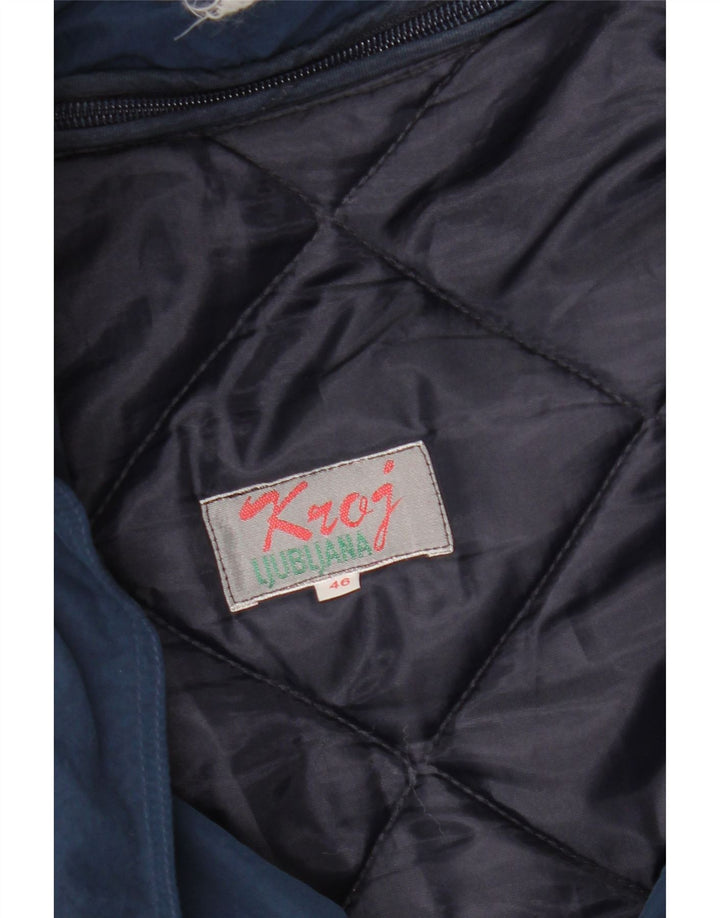 Vintage męska kurtka z kapturem i luźnym krojem EU 46, mała granatowa