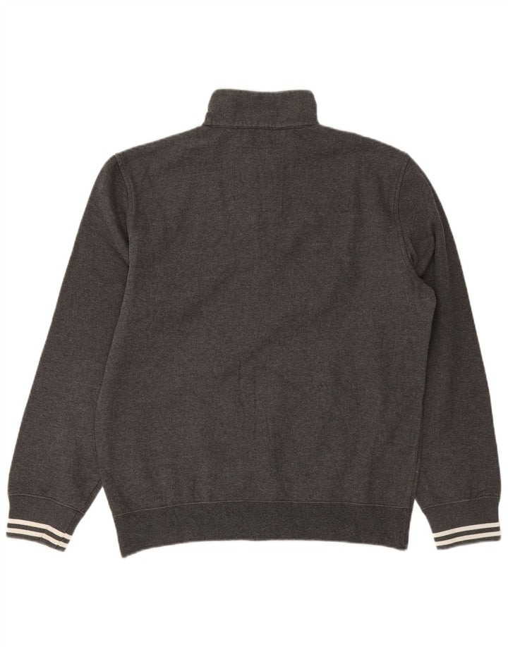 CHAMPION Mens Zip Neck Sweatshirt Jumper Large Grey