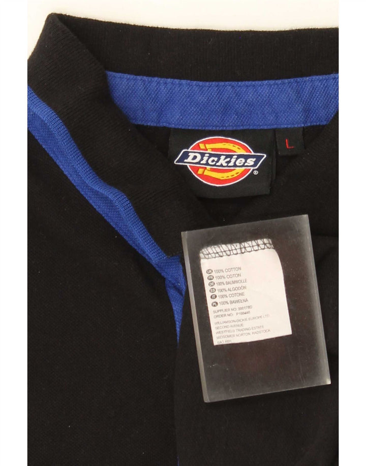 Męska koszulka polo Dickies, duża, czarna, bawełniana