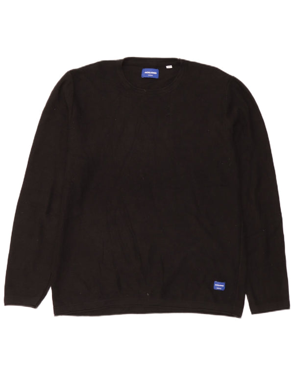 Męski sweter Jack & Jones z okrągłym dekoltem XL, czarny, bawełniany