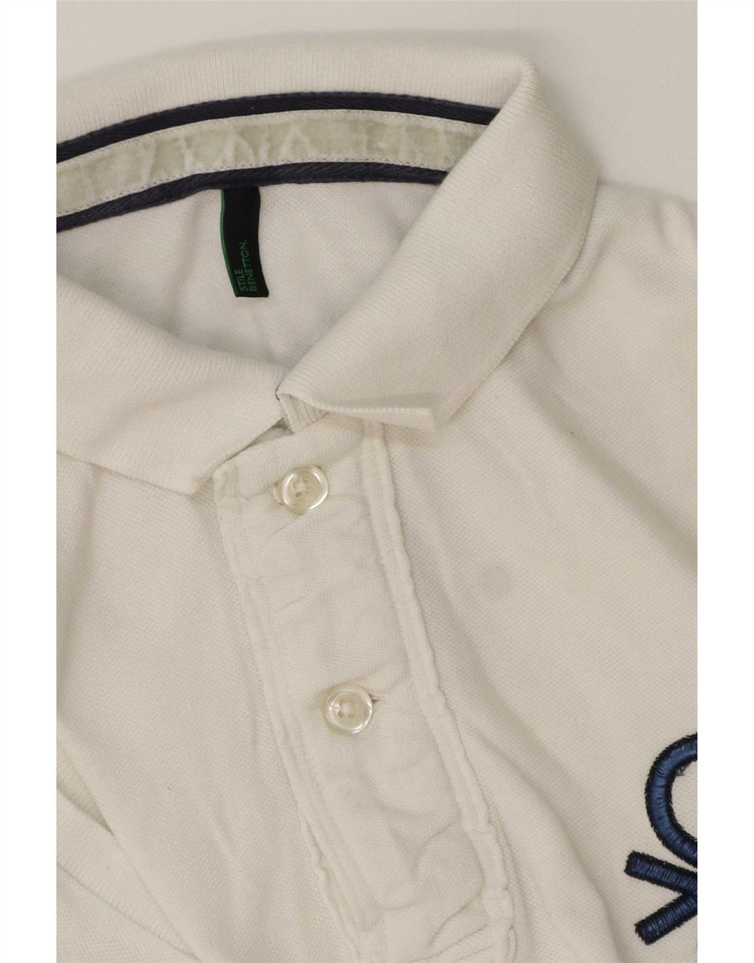 Męska koszulka polo Benetton, średnia biel