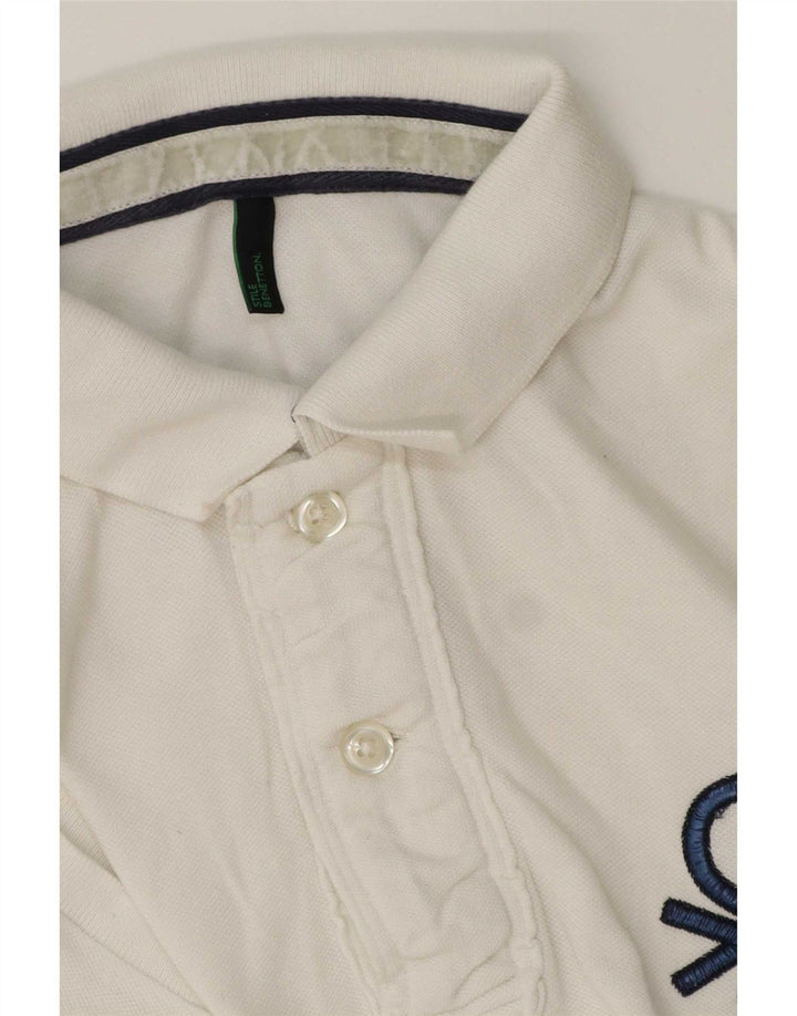 Męska koszulka polo Benetton, średnia biel