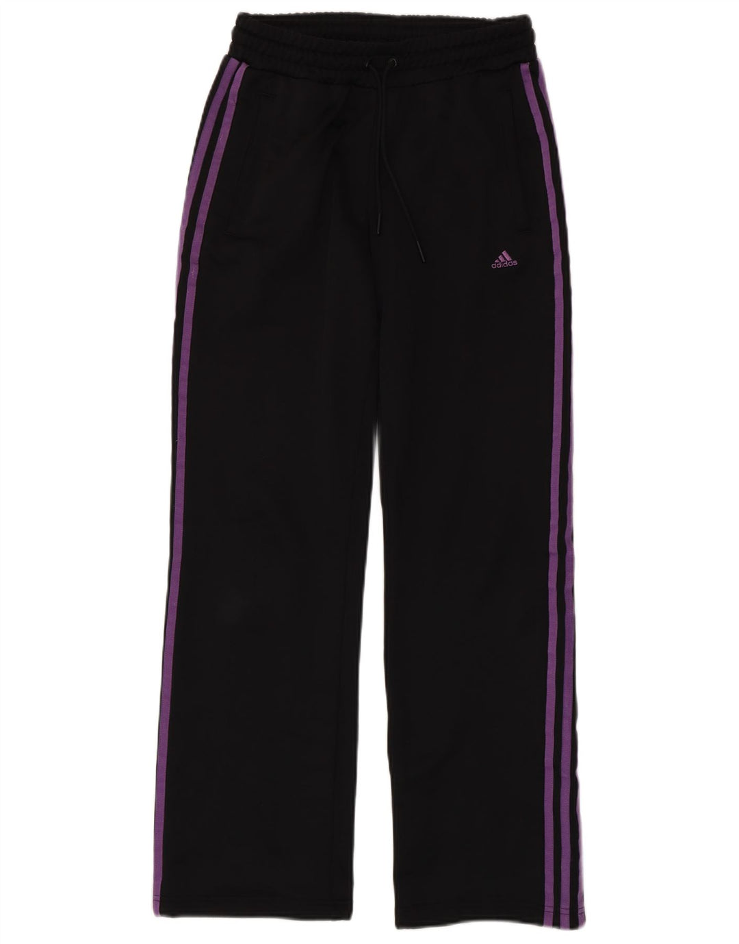 Damskie spodnie dresowe Adidas UK 10, małe, czarne, poliestrowe