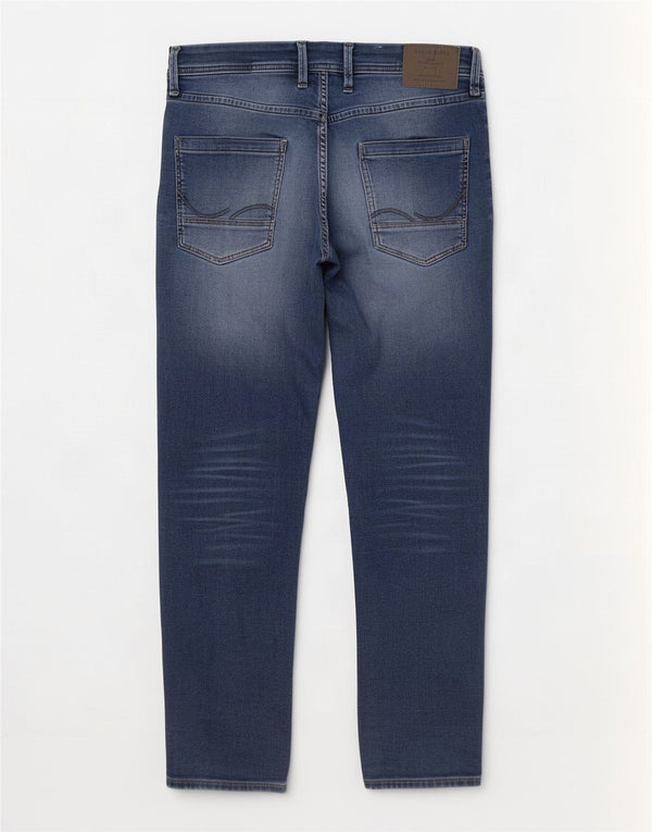 Jack & Jones Mens Tim Slim Jeans W32 L30 Blue Cotton