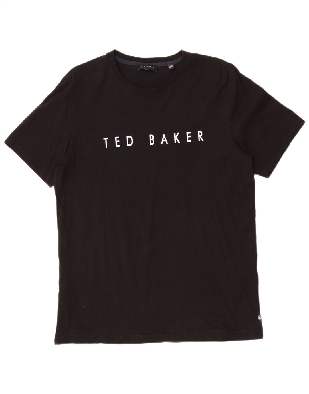 Ted Baker Męski T-shirt z grafiką, rozmiar 3, średni czarny, bawełniany