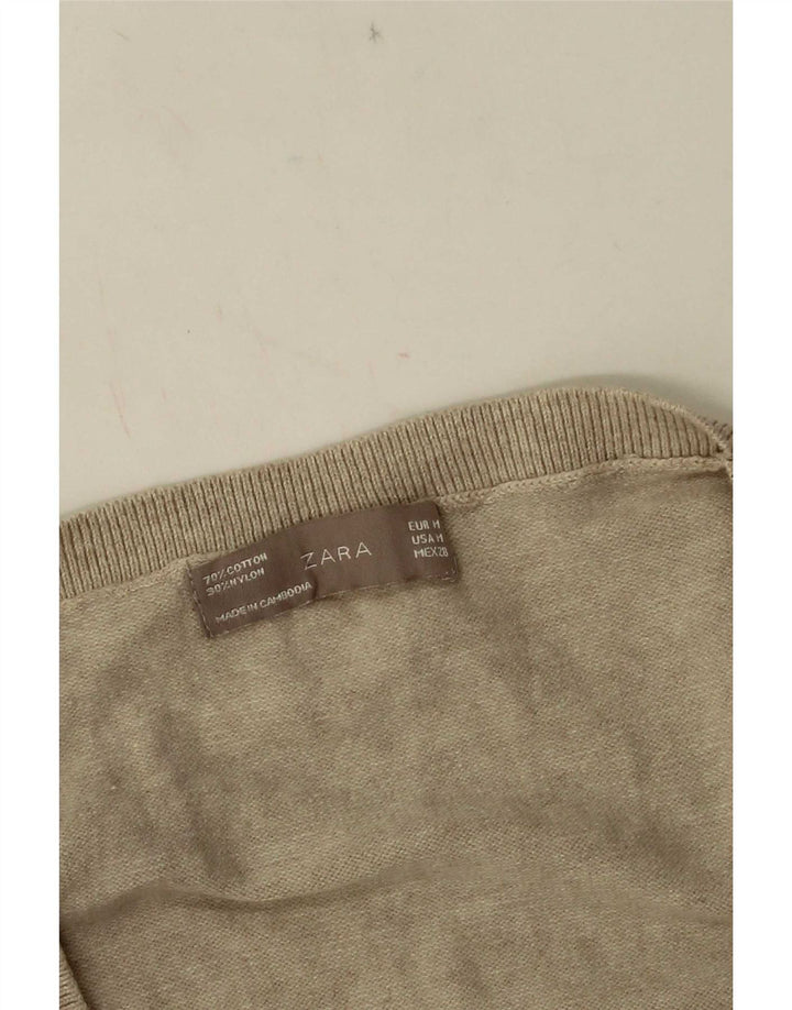 Tank top damski Zara UK 12 w kolorze średniego beżu nakrapianego