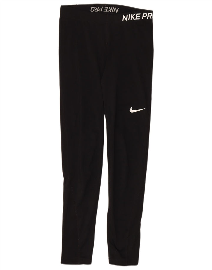 Damskie legginsy Nike Slim Fit UK 14, średnie czarne, poliestrowe, sportowe
