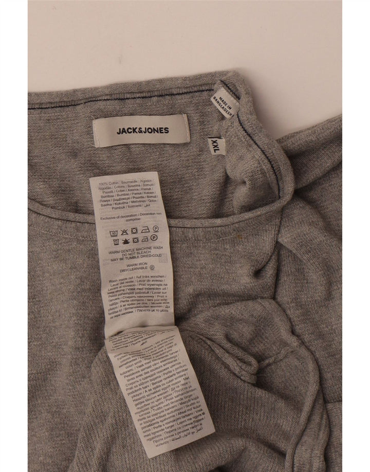 Męski sweter Jack & Jones z okrągłym dekoltem, 2XL, szary