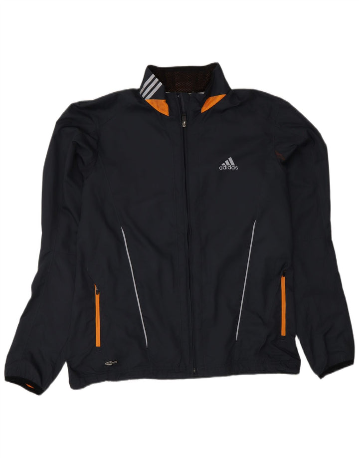 Adidas Męska kurtka dresowa Clima Proof, średnioszara, z blokami kolorów
