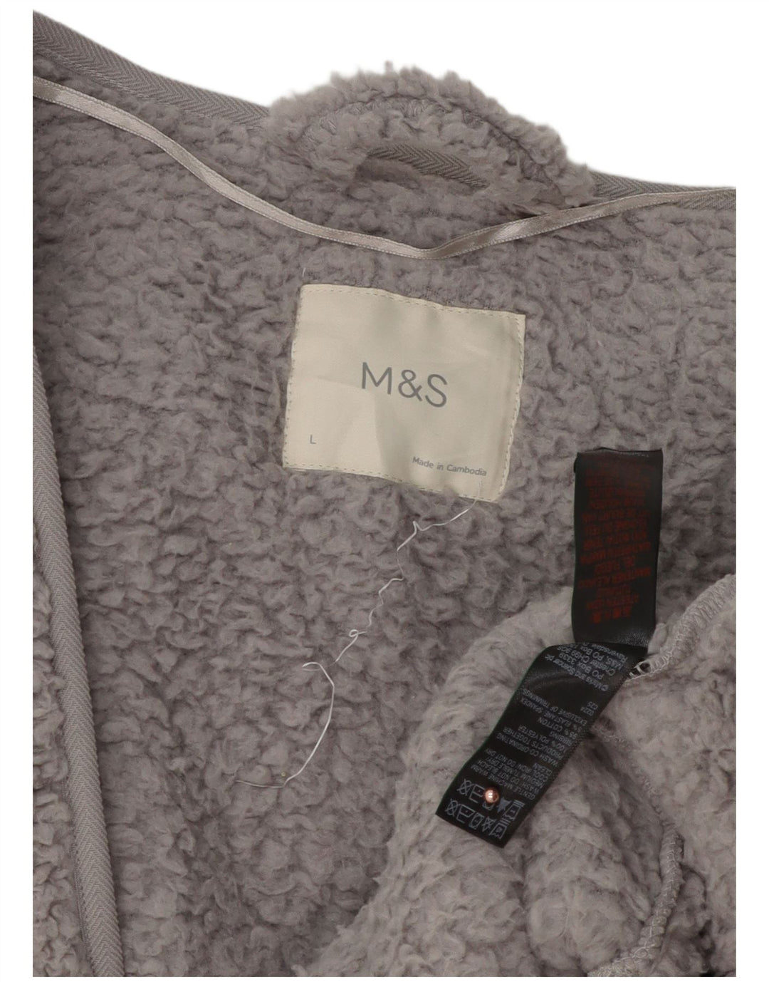 Marks & Spencer Damski płaszcz polarowy oversize UK 16, duży, szary