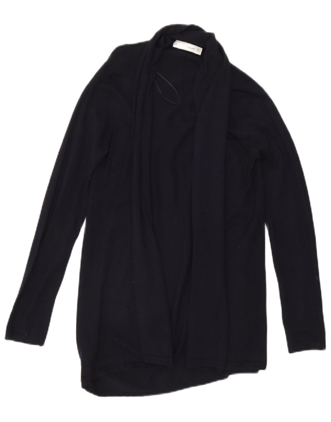 Sweter damski Zara z otwartym kardiganem UK 12, średni granatowy
