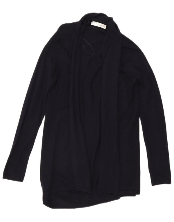 Sweter damski Zara z otwartym kardiganem UK 12, średni granatowy