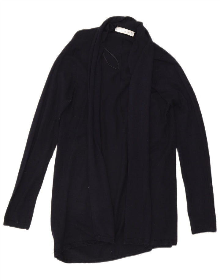 Sweter damski Zara z otwartym kardiganem UK 12, średni granatowy