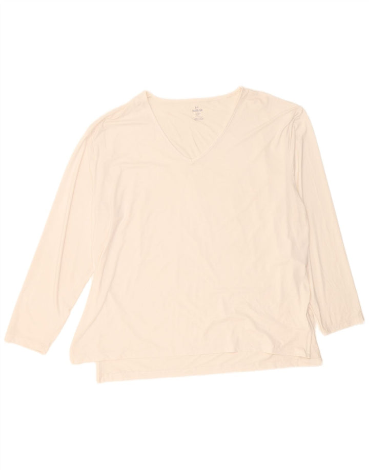 Damski top Under Armour z długim rękawem, UK 18 XL, biały poliester