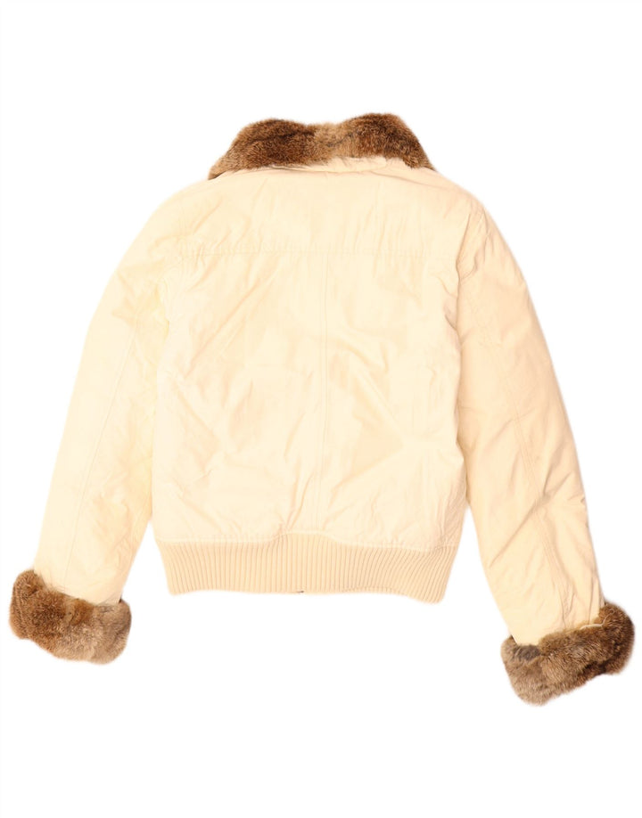 Damska ocieplana kurtka Woolrich UK 10 Small, beżowa, bawełniana