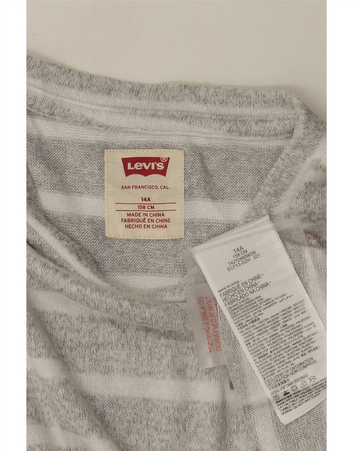 Bluza dziewczęca Levi's 13-14 lat, szara wiskoza w paski
