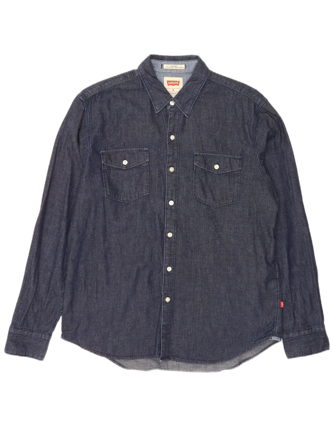 Męska koszula dżinsowa Levi's o standardowym kroju, średnia, granatowa, bawełniana