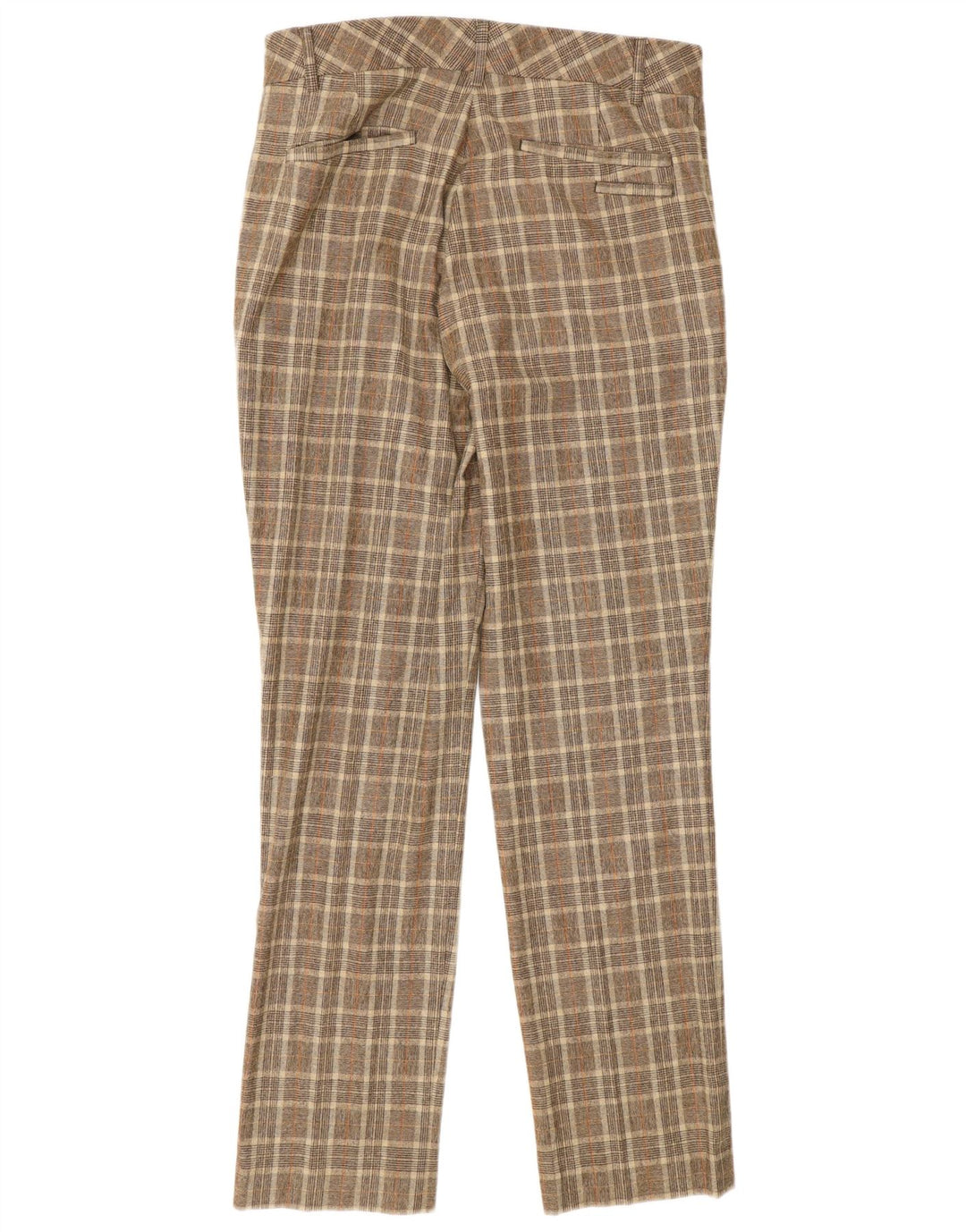 Męskie spodnie codzienne Ted Baker Slim Fit W30 L32 Brązowa wełniana kratka