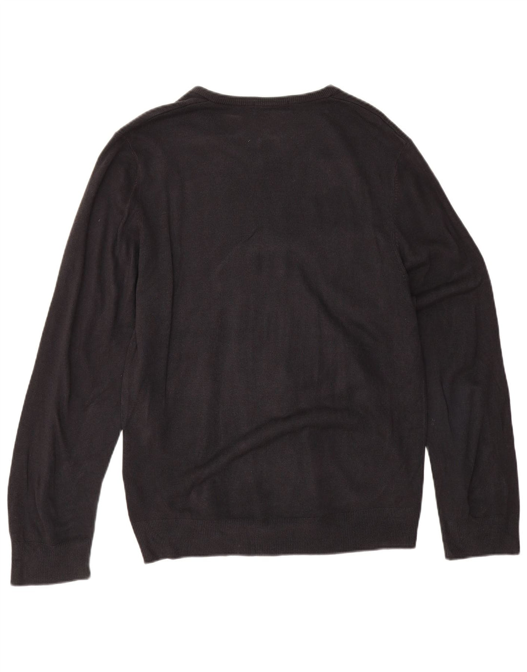 Męski sweter Marks & Spencer Blue Harbor z dekoltem w kształcie litery V, duży, granatowy