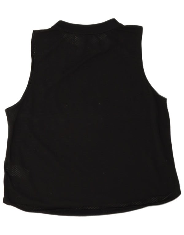 Damska kamizelka Adidas See Through Graphic Top UK 16/18 Duża czarna bawełna