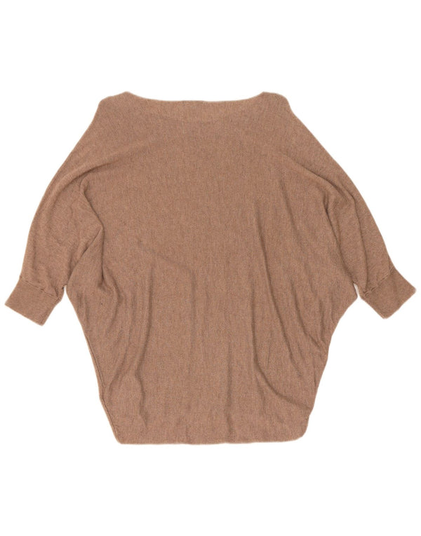 Damski sweter Phase Eight z rękawem 3/4 i dekoltem w łódkę, UK 10, mały, brązowy