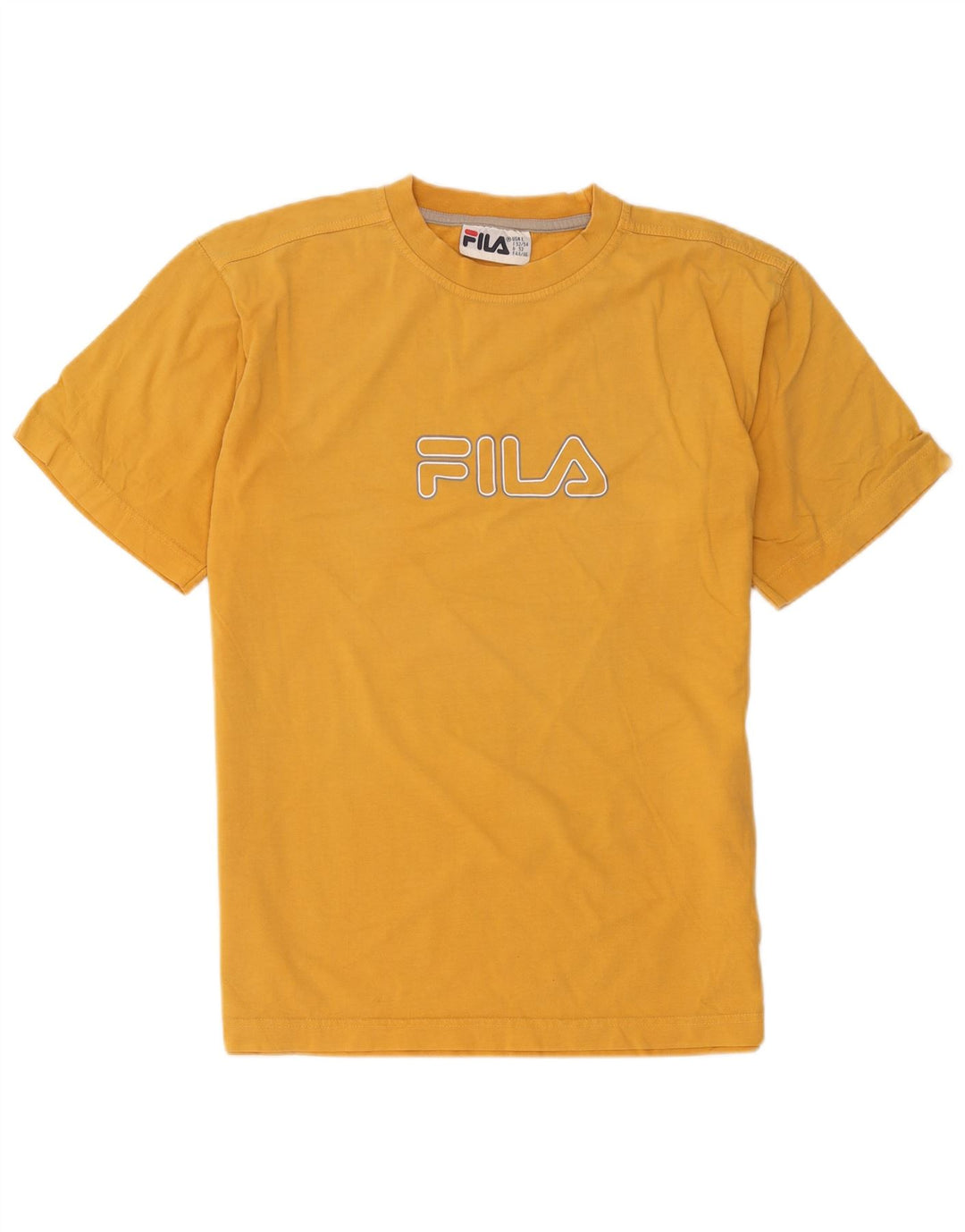 Męski T-shirt z grafiką Fila, duży, żółty, bawełniany