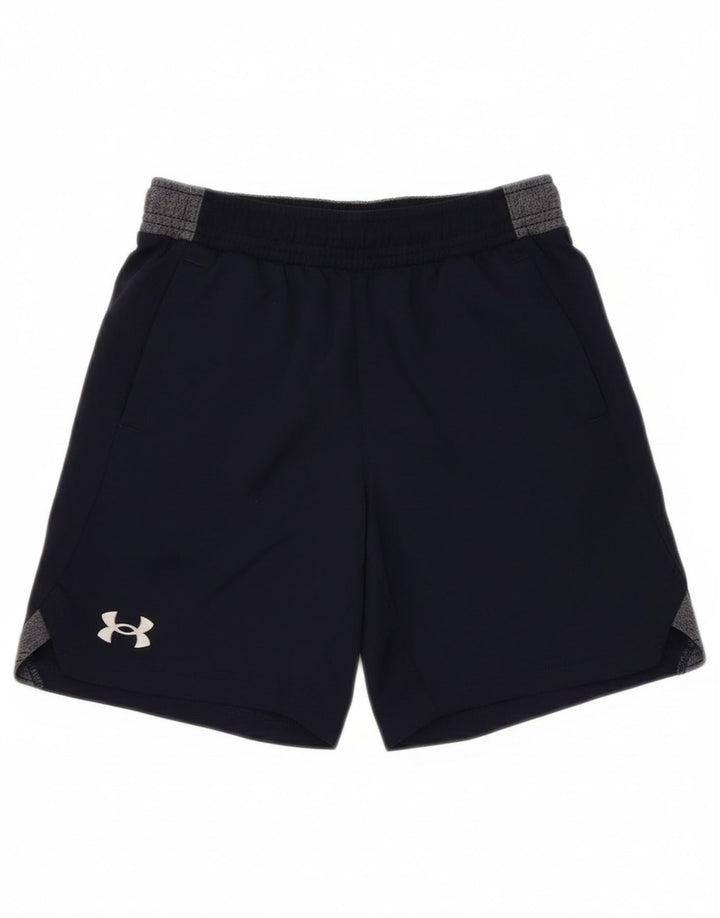 Chłopięce spodenki sportowe Under Armour 7-8 lat, małe, granatowe, z blokami kolorów