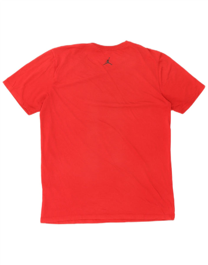 Męski T-shirt z grafiką JORDAN Dri Fit, bawełniany, średni czerwony