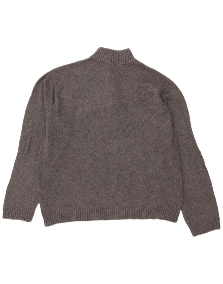 Męski sweter zapinany na zamek Chaps XL, szary, bawełniany