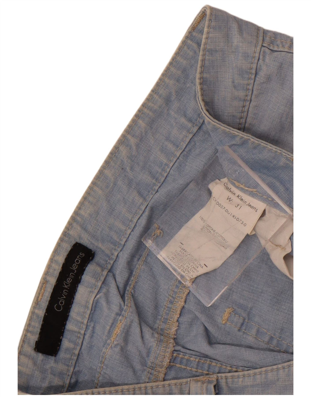 Damskie spodenki jeansowe Calvin Klein W31 Średni niebieski, bawełniany