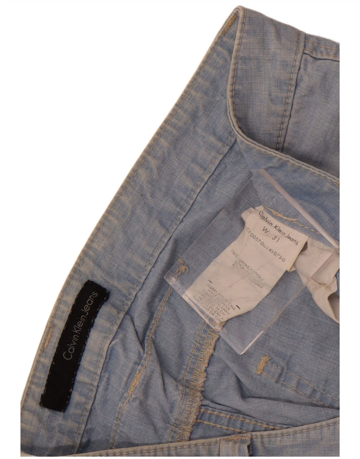 Damskie spodenki jeansowe Calvin Klein W31 Średni niebieski, bawełniany