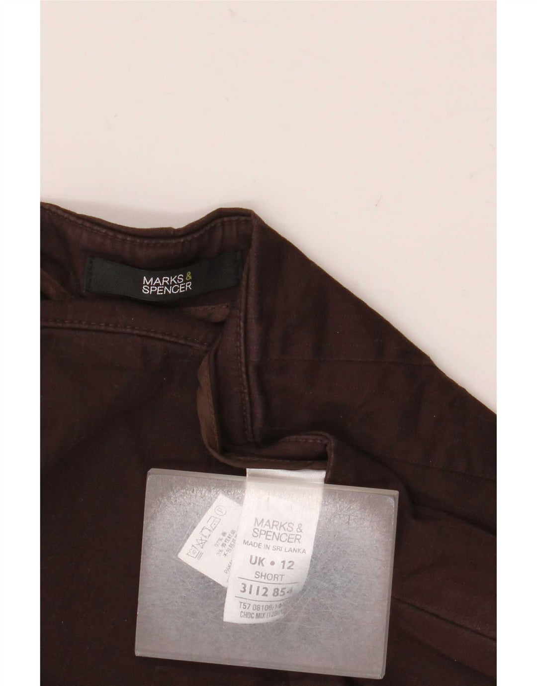 Spodnie damskie Marks & Spencer Straight Capri UK 12 Medium W30 L22 Brązowe