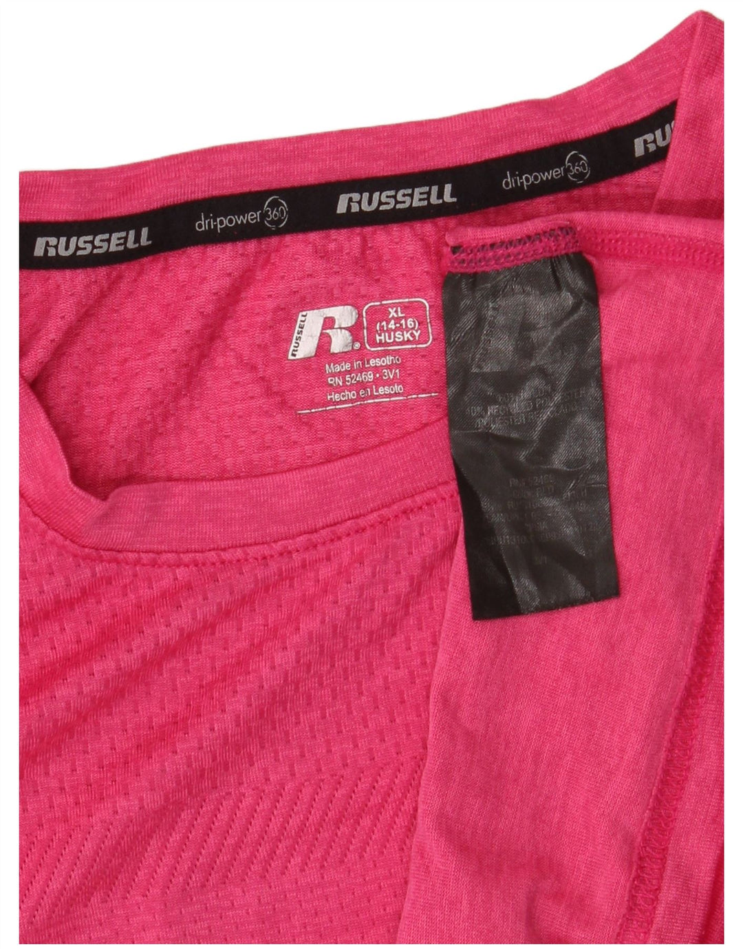 T-shirt dziewczęcy Russell Athletic Husky 14-15 lat XL, różowy nylon