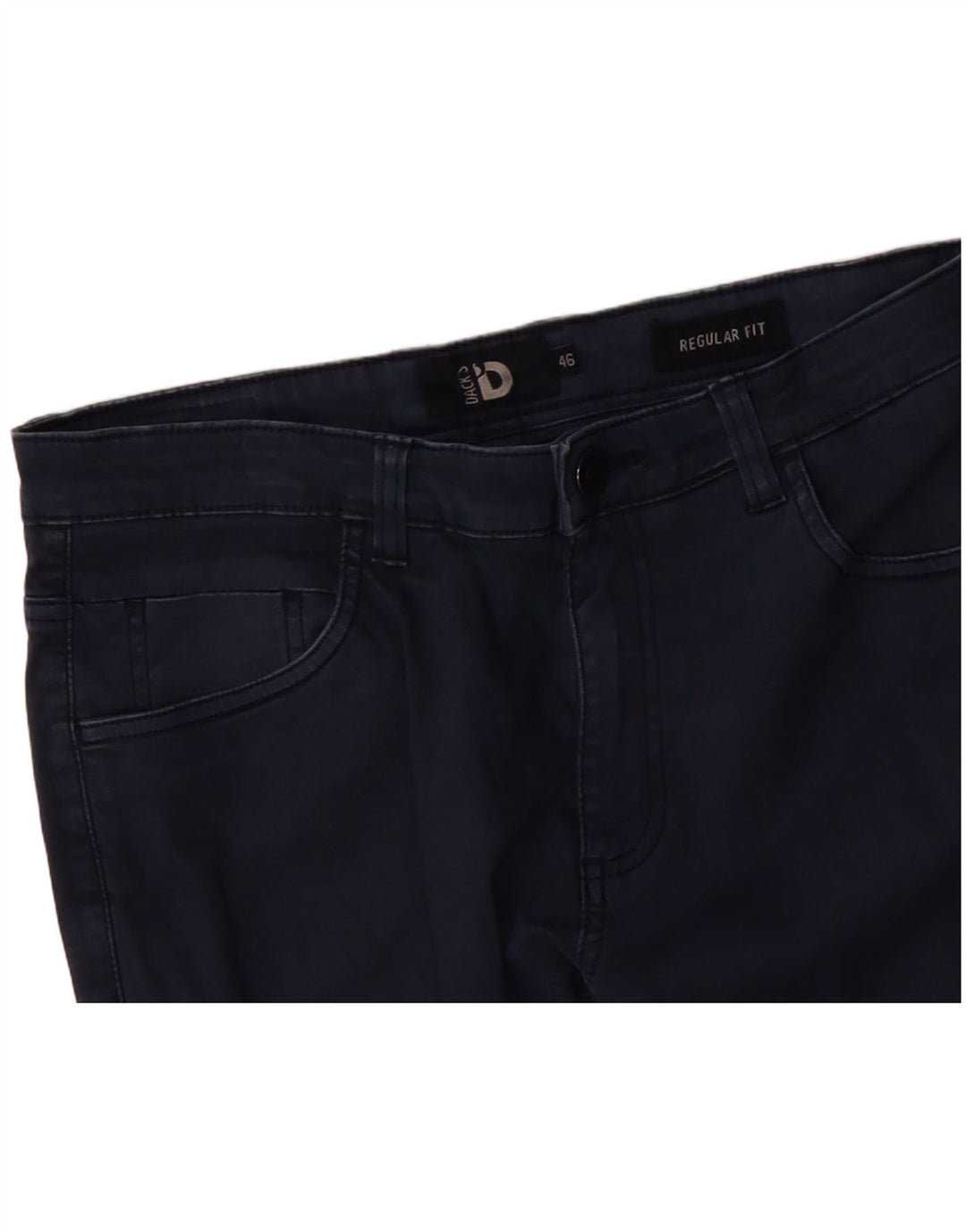 DACK'S Mens Regular Fit Casual Trousers IT 46 Small W30 L30 Navy Blue