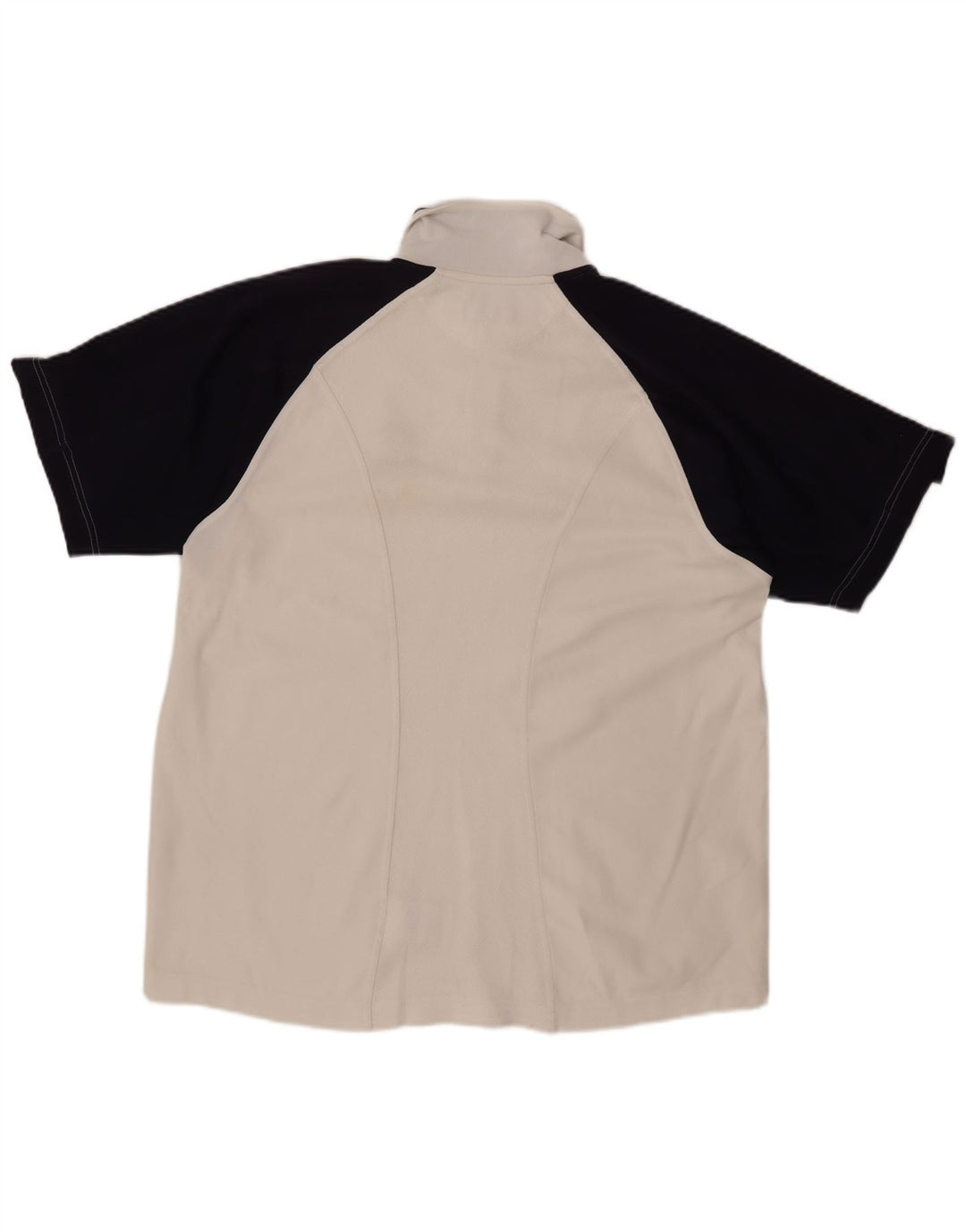 Męska koszulka polo LOTTO UK 42/44 XL, biały poliester z blokami kolorów