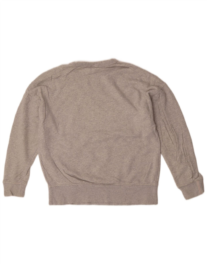 Damska bluza oversize Adidas, UK 8, mała, szara, nakrapiana bawełna